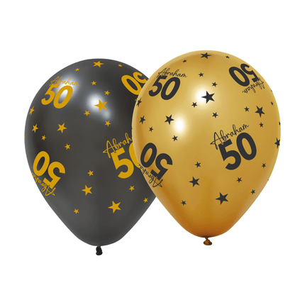 50 Jaar Ballonnen Abraham 31cm 6st van WeFiesta koop je bij Partywinkel