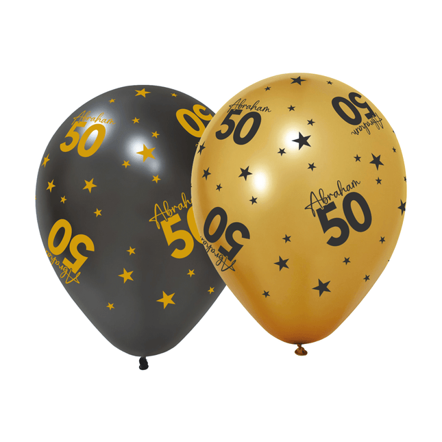 50 Jaar Ballonnen Abraham 31cm 6st van WeFiesta koop je bij Partywinkel