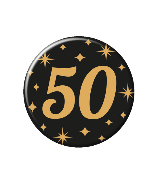 50 Jaar Button van Paper Dreams koop je bij Partywinkel