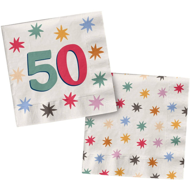 50 Jaar Servetten 33cm 20st van Folat koop je bij Partywinkel