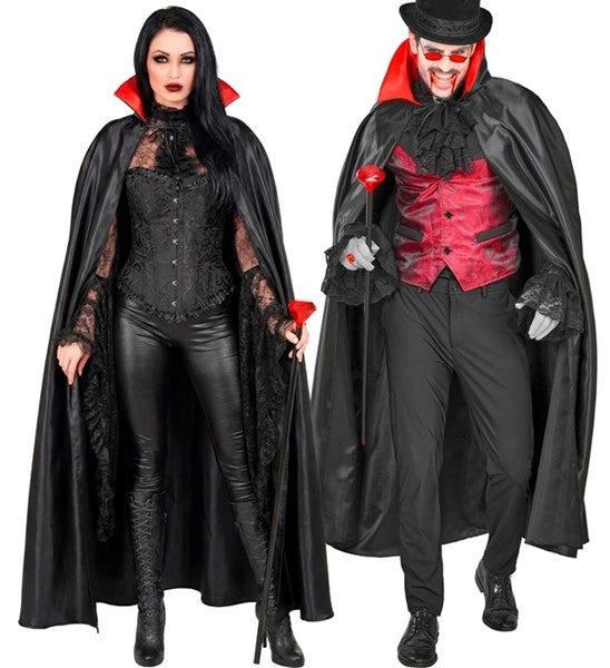 Vampire Cape, Black and Red, 1.4 m