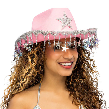 Stargazing Pink Cowboy Hat