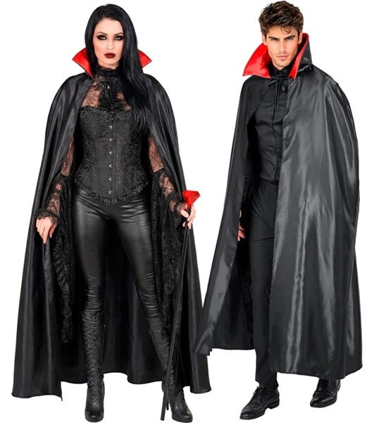 Vampire Cape, Black and Red, 1.4 m