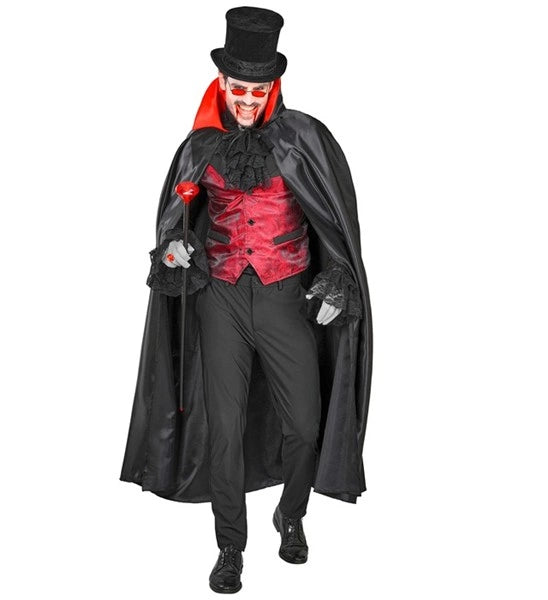 Vampire Cape, Black and Red, 1.4 m