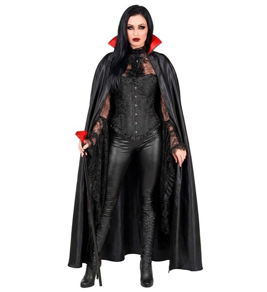 Vampire Cape, Black and Red, 1.4 m
