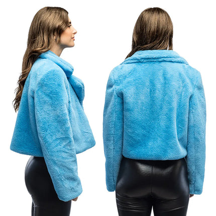 Fluffy Rave Turquoise Jacket (M/L)