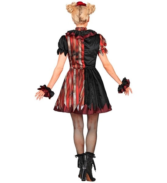 Wicked Clown Dress, Red and Black, Women's