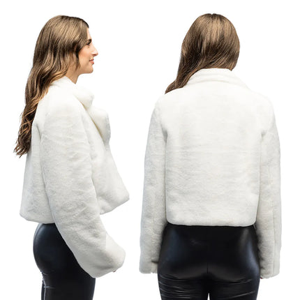 Fluffy Rave Jacket, White (M/L)