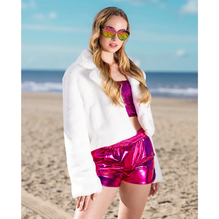 Fluffy Rave Jacket, White (M/L)