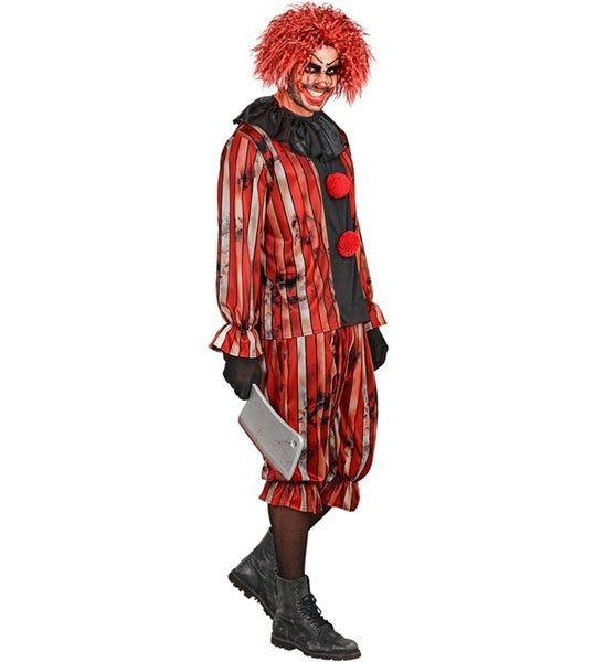 Red and Black Wicked Clown Costume for Men