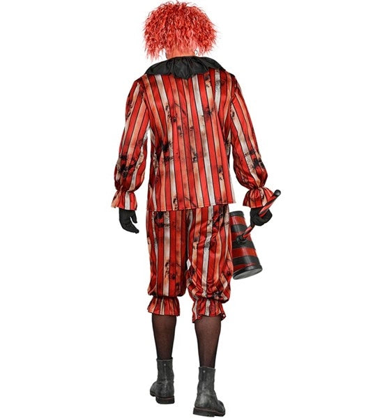 Red and Black Wicked Clown Costume for Men
