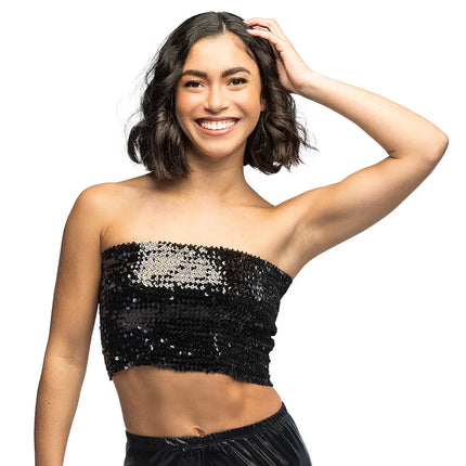 Top Sparkle Black (M/L stretch)