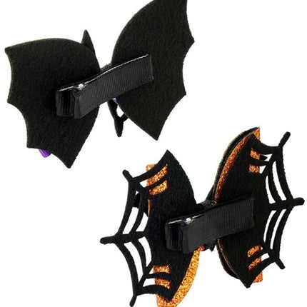 HAIR CLIP: BAT / SPIDER WEB, CHILDREN'S ASSORTED SET