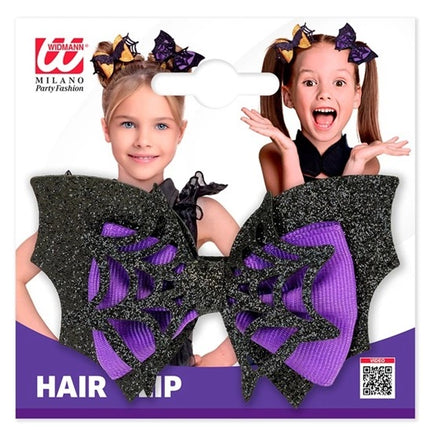 HAIR CLIP: BAT / SPIDER WEB, CHILDREN'S ASSORTED SET