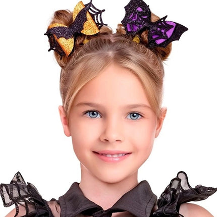 HAIR CLIP: BAT / SPIDER WEB, CHILDREN'S ASSORTED SET