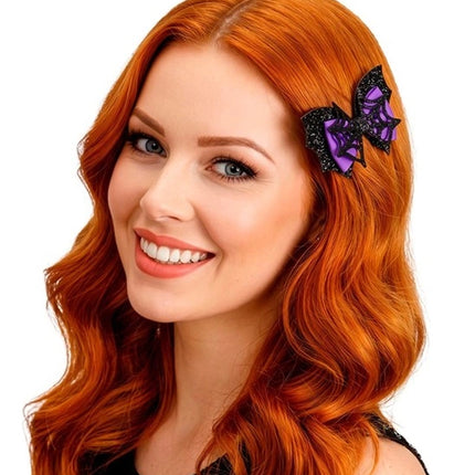 HAIR CLIP: BAT / SPIDER WEB, CHILDREN'S ASSORTED SET
