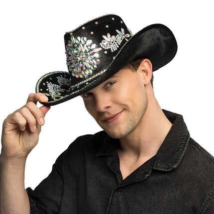 Crystal Black Cowboy Hat