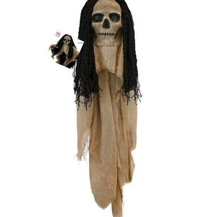 SKULL MASK WITH CAPE AND HAIR