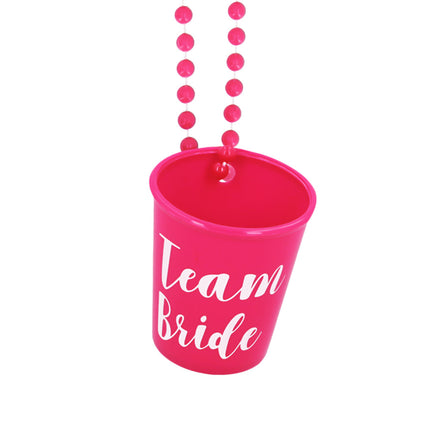 "Team Bride" Shot Glass Necklace