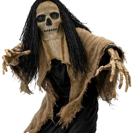 SKULL MASK WITH CAPE AND HAIR