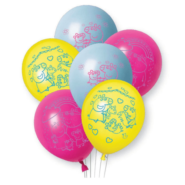 6 12" PEPPA PIG LTX BLLN 2S van Unique koop je bij Partywinkel