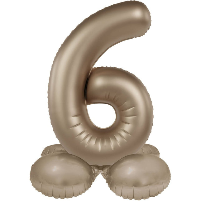 6 Jaar Cijfer Ballon Goud 72cm van Folat koop je bij Partywinkel
