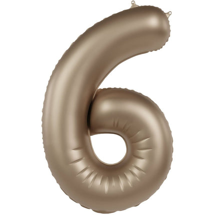 6 Jaar Cijfer Ballon Goud 86cm van Folat koop je bij Partywinkel