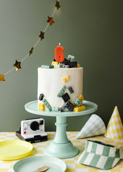 6 Jaar Kaars Rood 6cm van Partydeco koop je bij Partywinkel