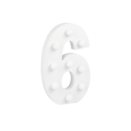 6 Licht Cijfer 16,5cm van Paper Dreams koop je bij Partywinkel