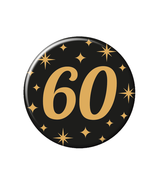 60 Jaar Button van Paper Dreams koop je bij Partywinkel