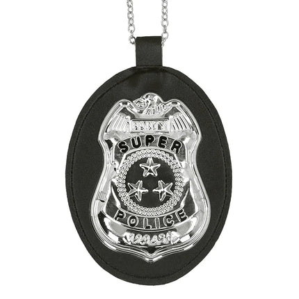 "Super Police" Badge Necklace