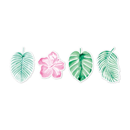 Green and Pink Artificial Flower Leaves