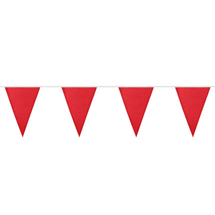 Red polyester bunting (26 x 18 cm) (6 m)