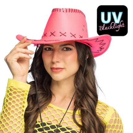 Savanne Neon Pink UV Cowboy Hat