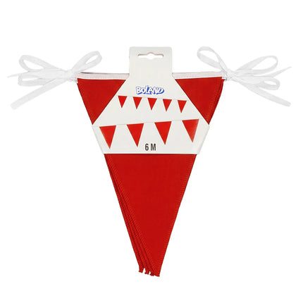 Red polyester bunting (26 x 18 cm) (6 m)