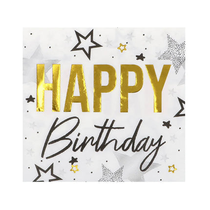 "Happy Birthday" Tableware Set (6 plates, 6 cups, 12 napkins)