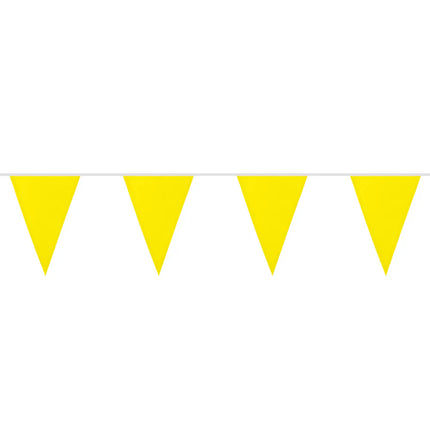 Yellow polyester flag garland (26 x 18 cm) (6 m)