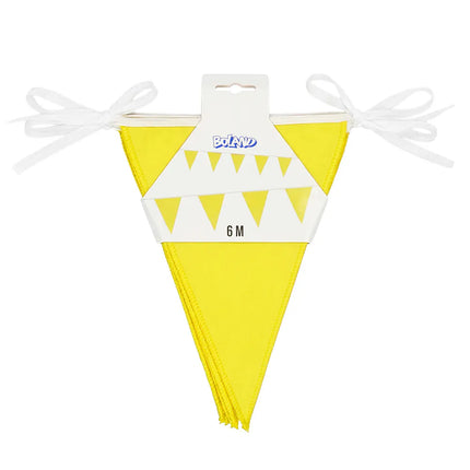 Yellow polyester flag garland (26 x 18 cm) (6 m)