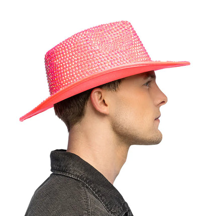 Aurora Neon Pink UV Cowboy Hat