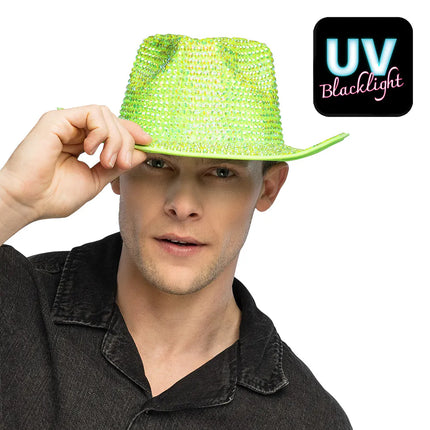 Aurora Neon Green UV Cowboy Hat