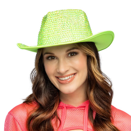 Aurora Neon Green UV Cowboy Hat