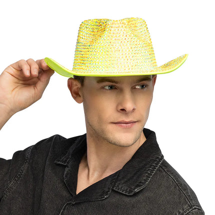 Aurora Neon Yellow UV Cowboy Hat