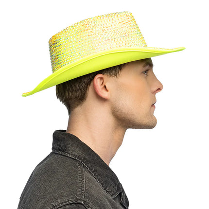 Aurora Neon Yellow UV Cowboy Hat