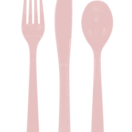Rose Gold Reusable Cutlery Set, 18-Piece