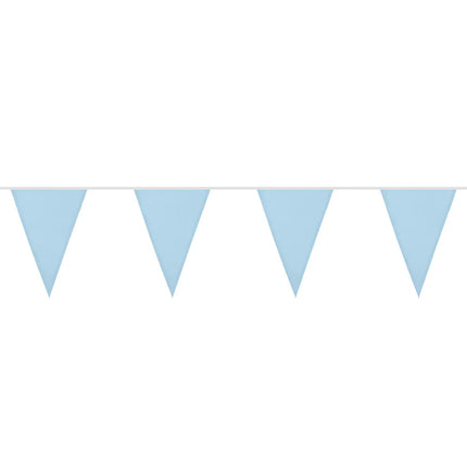 Light Blue Polyester Flag String (26 x 18 cm) (6 m)
