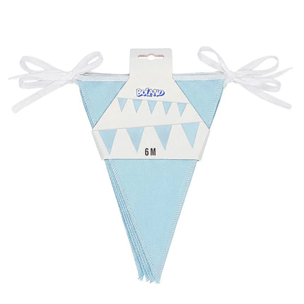 Light Blue Polyester Flag String (26 x 18 cm) (6 m)