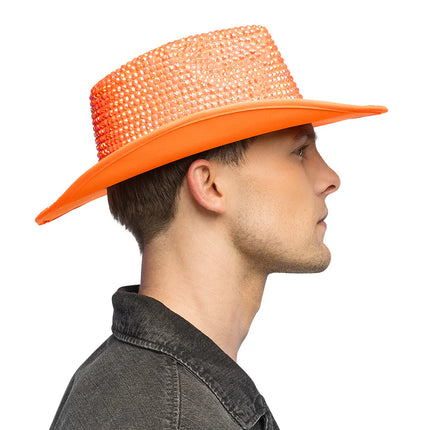 Aurora Neon Orange UV Cowboy Hat