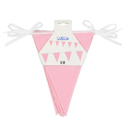 Light Pink Polyester Flag String (26 x 18 cm) (6 m)