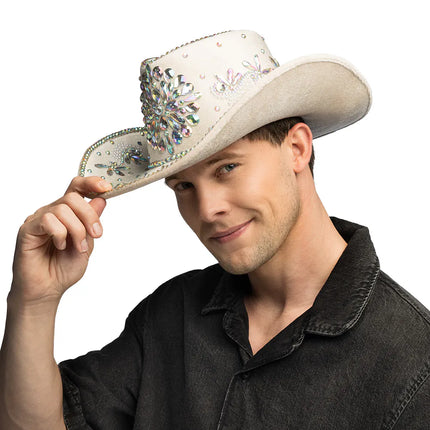 Crystal Beige Cowboy Hat