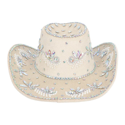 Crystal Beige Cowboy Hat
